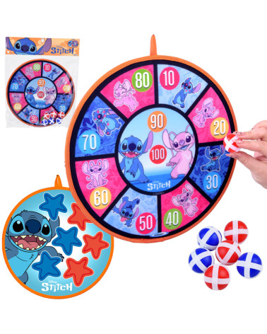 Dwustronna Tarcza na rzep Stitch 36 cm + 6 piłek 4 cm SP0881