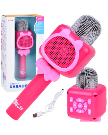 Bezprzewodowy Mikrofon dla dzieci KARAOKE nagrywanie Bluetooth IN0168