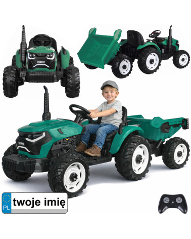 TRAKTOR na akumulator z przyczepą i ruchomym kiperem PA0347