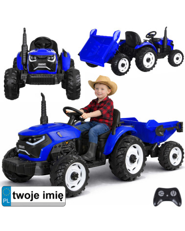 TRAKTOR na akumulator z przyczepą i ruchomym kiperem PA0347