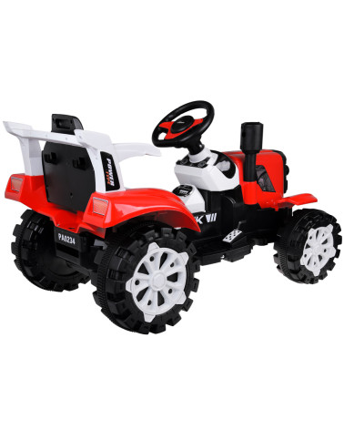 Traktor z przyczepą na akumulator świeci PA0234